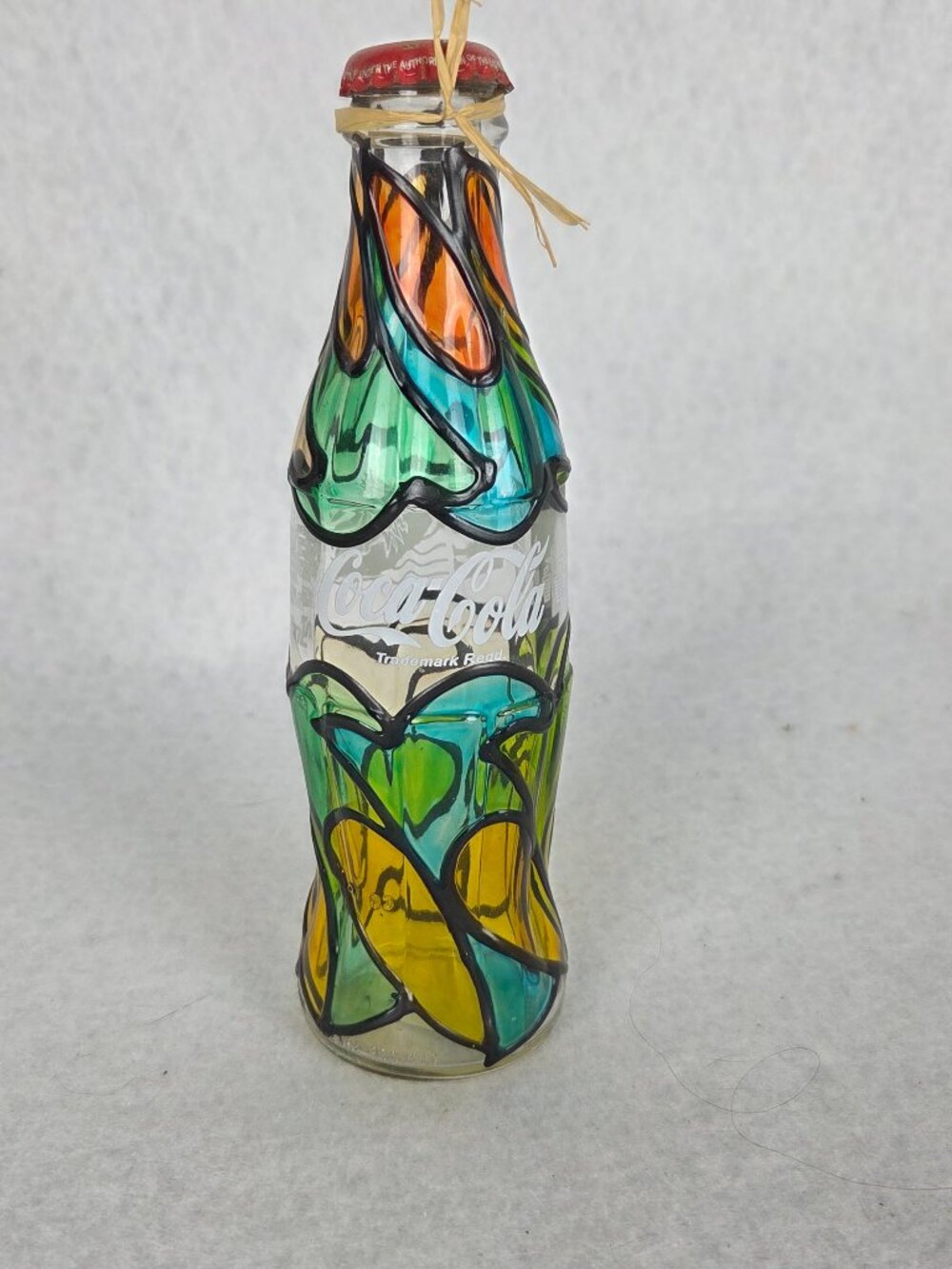 Vintage Coca-Cola Bottle 2002 Stained Glass from ARUBA Collection